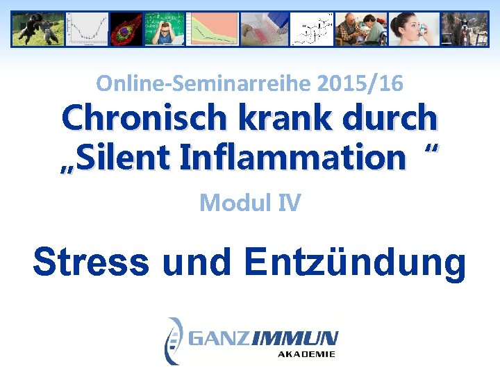 Online-Seminarreihe 2015/16 Chronisch krank durch „Silent Inflammation“ Modul IV Stress und Entzündung 