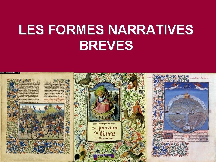 LES FORMES NARRATIVES BREVES 