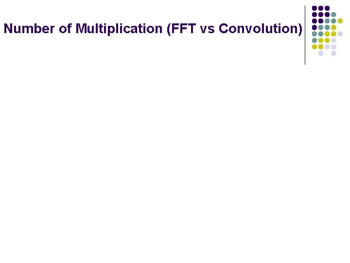 Number of Multiplication (FFT vs Convolution) 