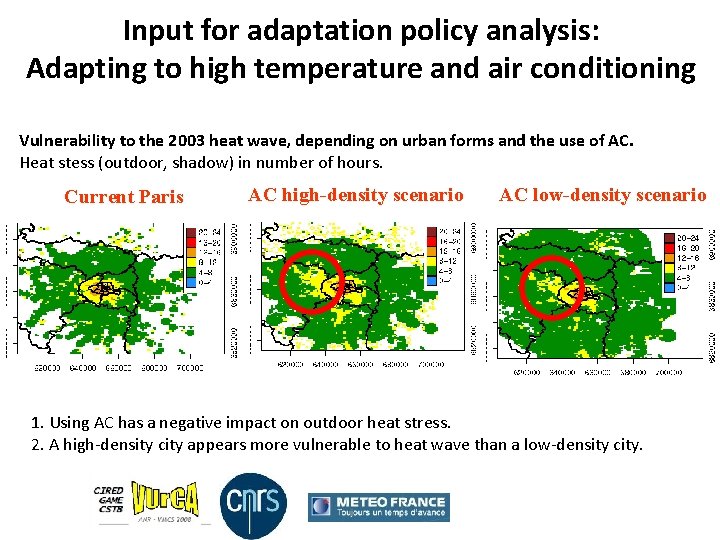 Input for adaptation policy analysis: Adapting to high temperature and air conditioning Vulnerability to