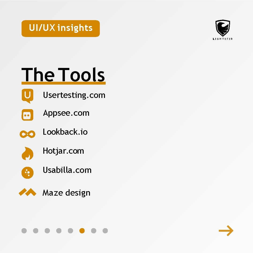 UI/UX insights The Tools Usertesting. com Appsee. com Lookback. io Hotjar. com Usabilla. com