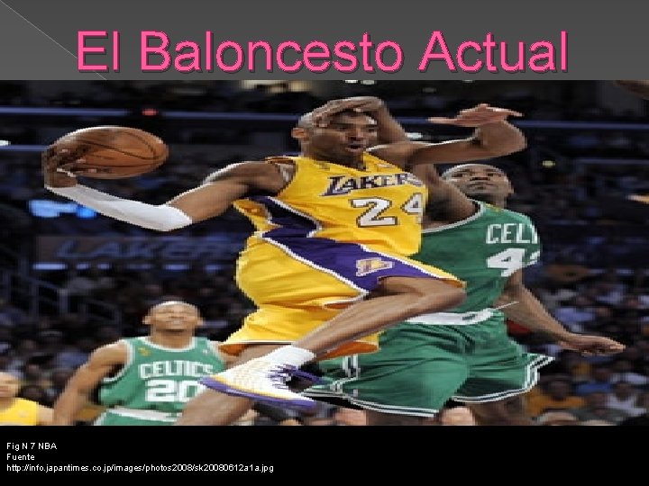 El Baloncesto Actual Fig N 7 NBA Fuente http: //info. japantimes. co. jp/images/photos 2008/sk