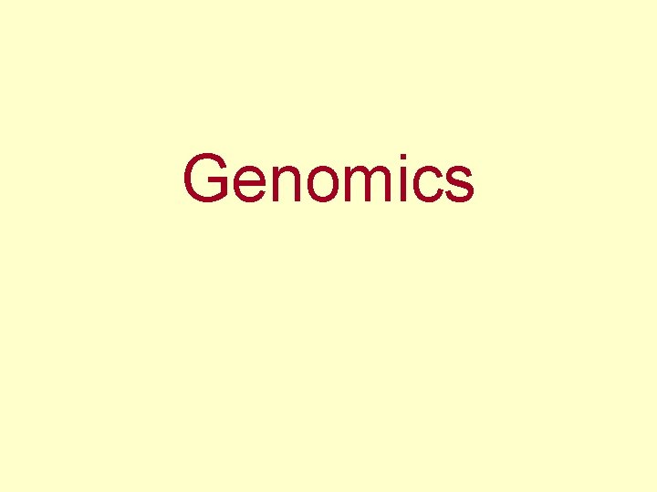 Genomics 