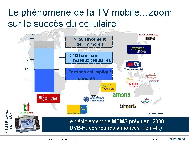 Le phénomène de la TV mobile…zoom sur le succès du cellulaire lancement >120 launches