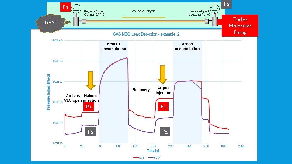 P 1 P 2 Bayard-Alpert Gauge (DPinj) Variable Length Bayard-Alpert Gauge (DPend) GAS P