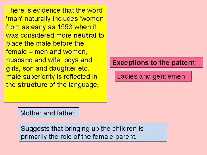 There is evidence that the word ‘man’ naturally includes ‘women’ from as early as