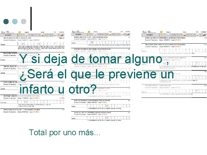 Y si deja de tomar alguno , ¿Será el que le previene un infarto