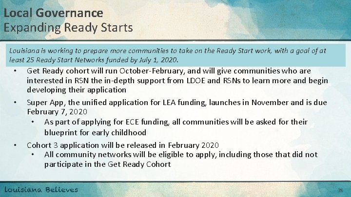 Local Governance Expanding Ready Starts Louisiana is working to prepare more communities to take