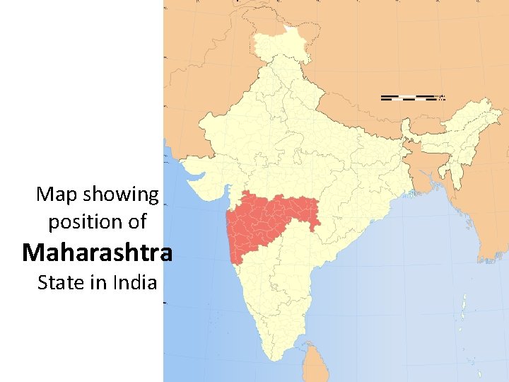 Map showing position of Maharashtra State in India 