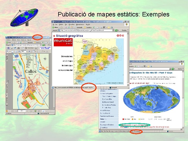 Publicació de mapes estàtics: Exemples 