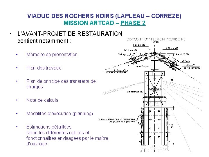 VIADUC DES ROCHERS NOIRS (LAPLEAU – CORREZE) MISSION ARTCAD – PHASE 2 • L’AVANT-PROJET