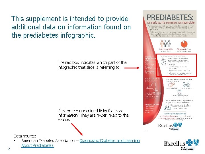 This supplement is intended to provide additional data on information found on the prediabetes