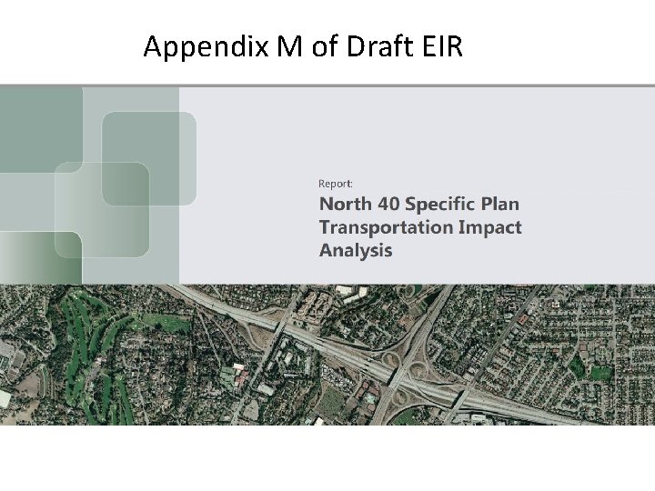 Appendix M of Draft EIR 