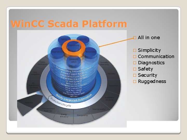 Win. CC Scada Platform � All in one � Simplicity Communication Diagnostics Safety Security