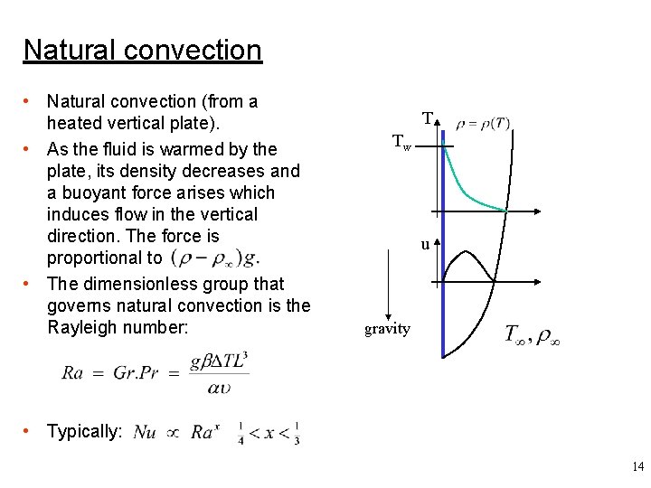 Natural convection • Natural convection (from a heated vertical plate). • As the fluid