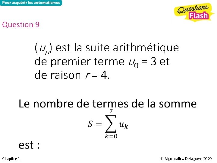 Chapitre 1 Suites numriques Chapitre 1 Algomaths Delagrave