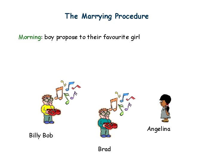 The Marrying Procedure Morning: boy propose to their favourite girl Angelina Billy Bob Brad