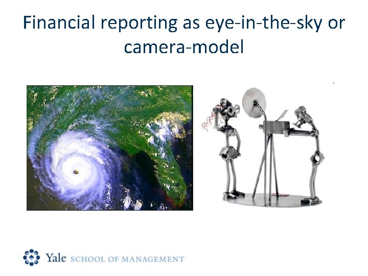 Financial reporting as eye-in-the-sky or camera-model 