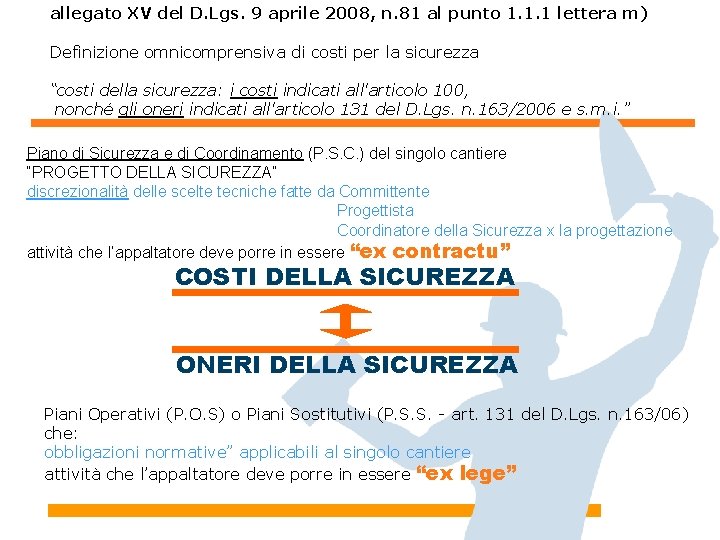 allegato XV del D. Lgs. 9 aprile 2008, n. 81 al punto 1. 1.