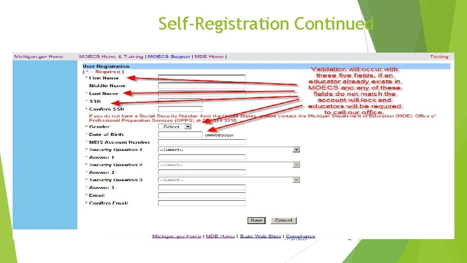 Self-Registration Continued 11/26/2020 32 Self-Registration Continued 11/26/2020 32