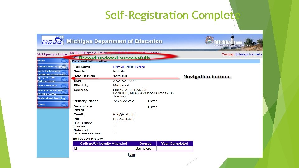 Self-Registration Complete 11/26/2020 34 Self-Registration Complete 11/26/2020 34