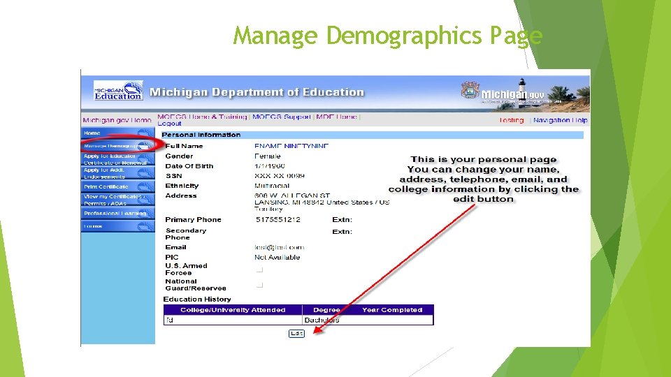 Manage Demographics Page 11/26/2020 36 Manage Demographics Page 11/26/2020 36