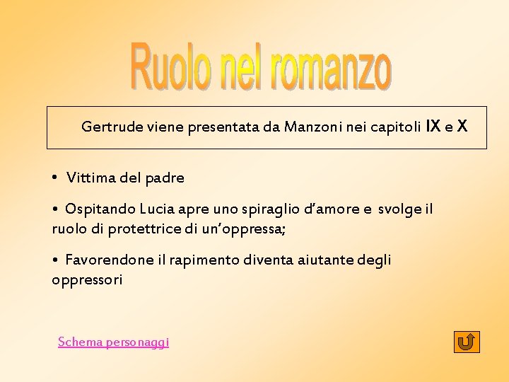Gertrude viene presentata da Manzoni nei capitoli IX e X • Vittima del padre