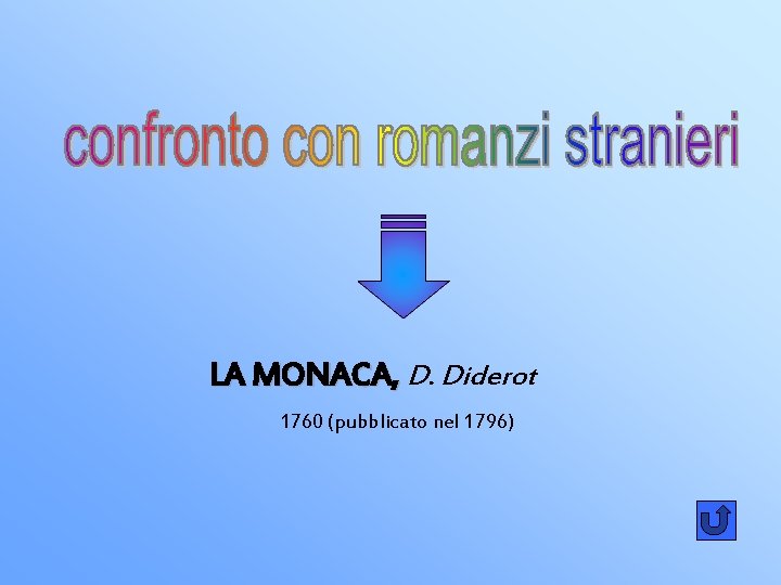 LA MONACA, D. Diderot 1760 (pubblicato nel 1796) 