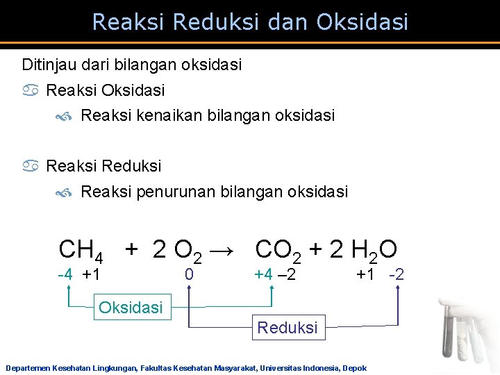 Reaksi Reduksi dan Oksidasi Ditinjau dari bilangan oksidasi a Reaksi Oksidasi Reaksi kenaikan bilangan Reaksi Reduksi dan Oksidasi Ditinjau dari bilangan oksidasi a Reaksi Oksidasi Reaksi kenaikan bilangan