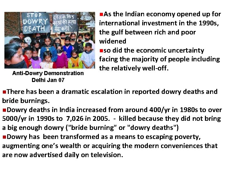 n. As the Indian economy opened up for Anti-Dowry Demonstration Delhi Jan 07 international n. As the Indian economy opened up for Anti-Dowry Demonstration Delhi Jan 07 international