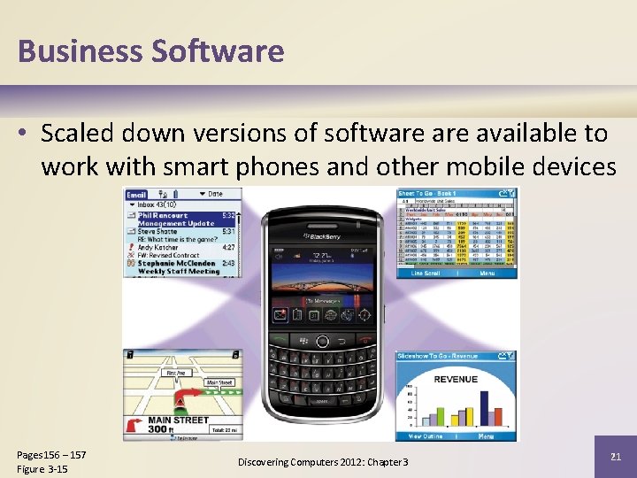 Business Software • Scaled down versions of software available to work with smart phones