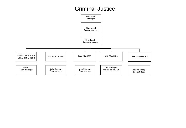 Criminal Justice Jane Martin Manager Glyn Lloyd Service Manager Mike Hendry Resource Manager DRUG, Criminal Justice Jane Martin Manager Glyn Lloyd Service Manager Mike Hendry Resource Manager DRUG,