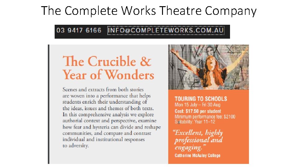The Complete Works Theatre Company 