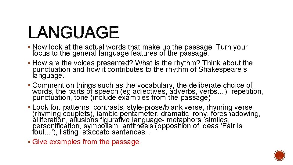 § Now look at the actual words that make up the passage. Turn your