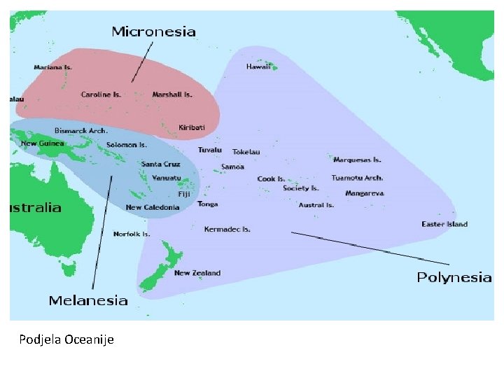 Podjela Oceanije 