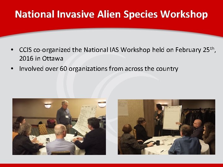 National Invasive Alien Species Workshop • CCIS co-organized the National IAS Workshop held on
