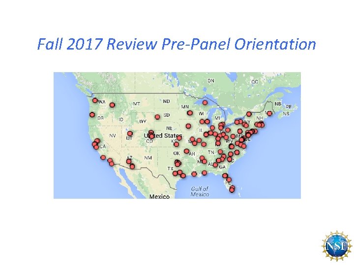 Fall 2017 Review Pre-Panel Orientation 