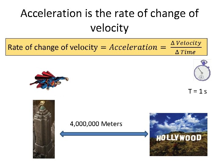 Acceleration is the rate of change of velocity T = 1 s 4, 000 Acceleration is the rate of change of velocity T = 1 s 4, 000