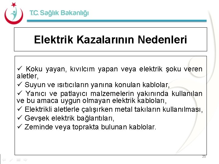 Elektrik Kazalarının Nedenleri Koku yayan, kıvılcım yapan veya elektrik şoku veren aletler, Suyun ve