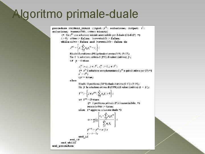 Algoritmo primale-duale 