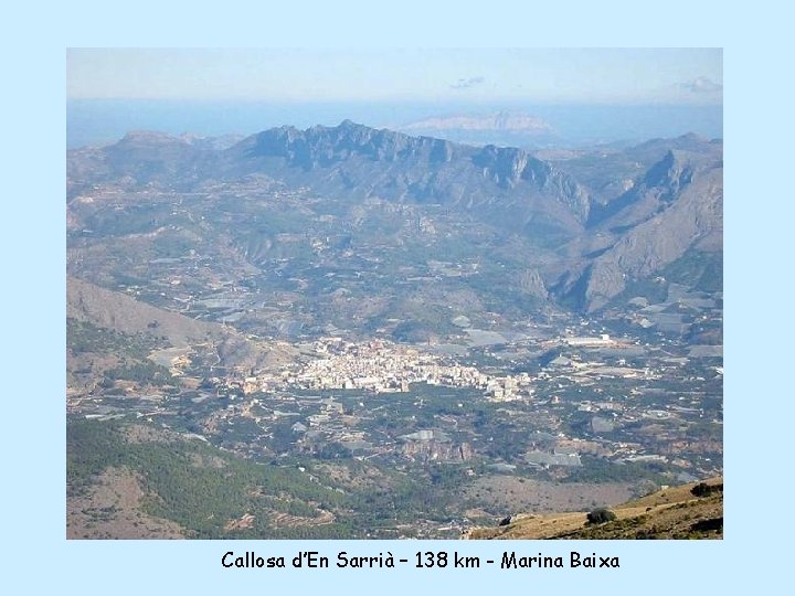 Callosa d’En Sarrià – 138 km - Marina Baixa 