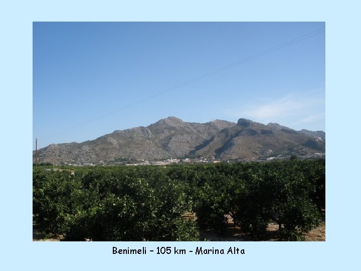 Benimeli – 105 km - Marina Alta 