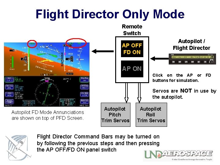 Flight Director Only Mode Remote Switch Autopilot / Flight Director AP OFF FD ON