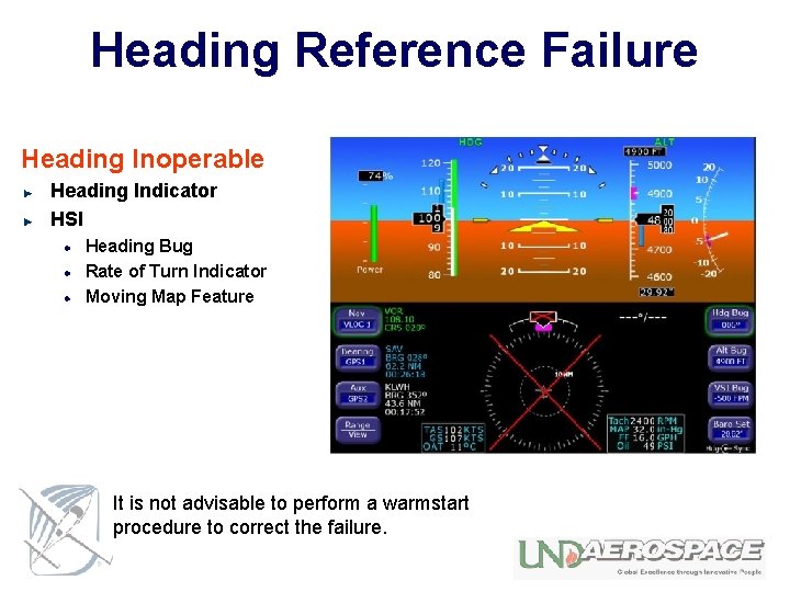 Heading Reference Failure Heading Inoperable Heading Indicator HSI Heading Bug Rate of Turn Indicator