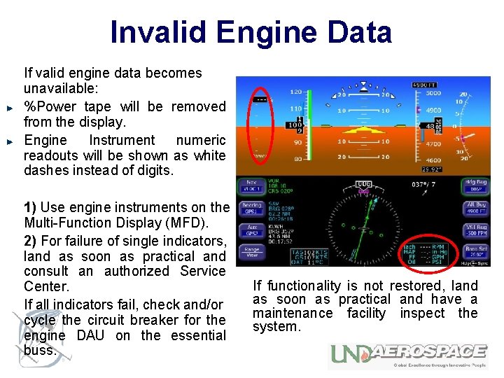 Invalid Engine Data If valid engine data becomes unavailable: %Power tape will be removed