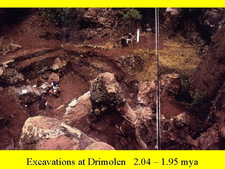 Excavations at Drimolen 2. 04 – 1. 95 mya 
