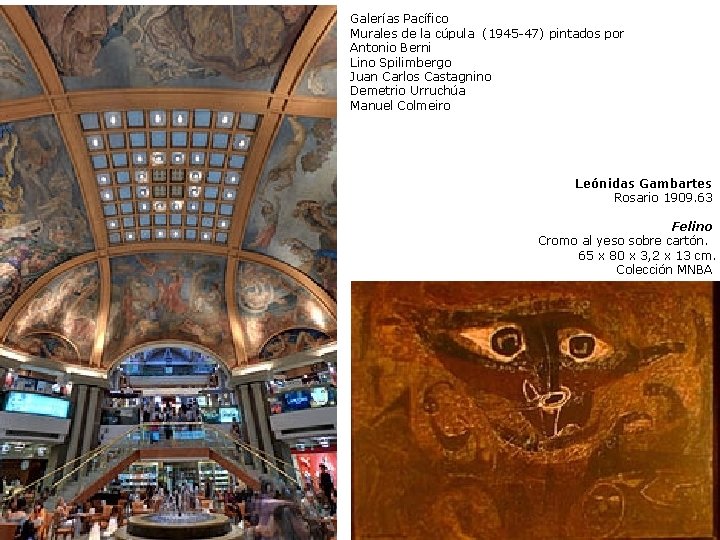 Galerías Pacífico Murales de la cúpula (1945 47) pintados por Antonio Berni Lino Spilimbergo