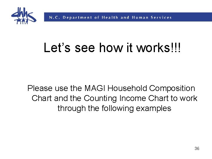 Let’s see how it works!!! Please use the MAGI Household Composition Chart and the Let’s see how it works!!! Please use the MAGI Household Composition Chart and the