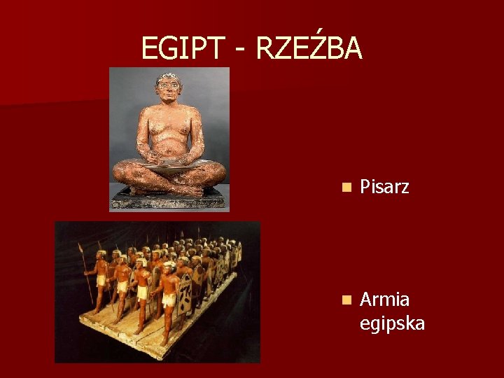 EGIPT - RZEŹBA n Pisarz n Armia egipska 