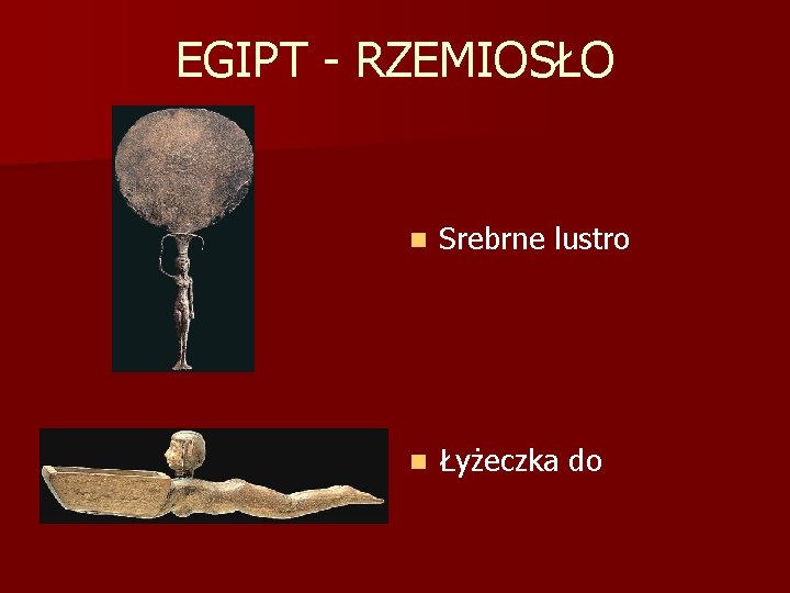 EGIPT - RZEMIOSŁO n Srebrne lustro n Łyżeczka do 